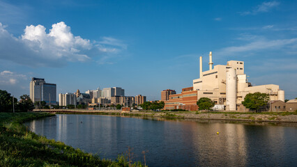 Skyline of Downtown Rochester, Minnesota, Looking Over the Zumbro River