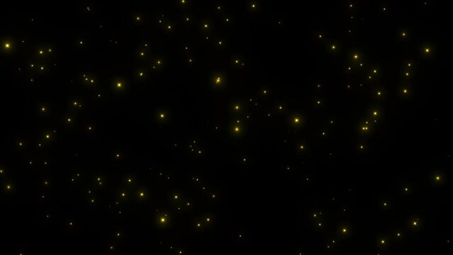 Realistic Fireflies glowing loop background