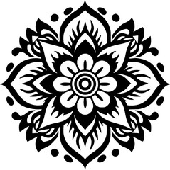 Mandala | Black and White Vector illustration