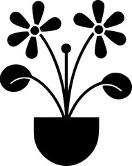 Flowers | Minimalist and Simple Silhouette - Vector illustration