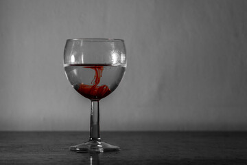 Refreshing White Wine Glass on Bar Table