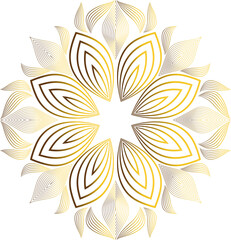Fototapeta na wymiar golden flower petal decoration