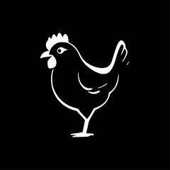 Chicken - Minimalist and Flat Logo - Vector illustration