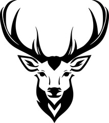 Naklejka premium Dear - Black and White Isolated Icon - Vector illustration