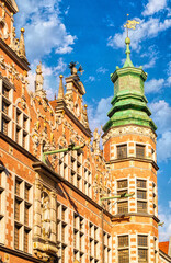 Obraz premium Beautiful medieval houses in the Old Town in Gdansk 