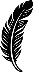 Obraz premium Feather | Black and White Vector illustration