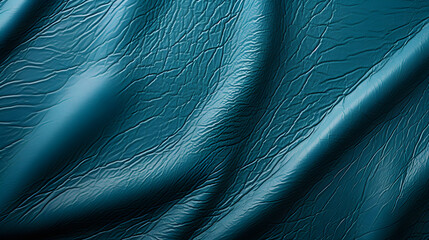Dark blue leather texture abstract background, close-up view, AI generative