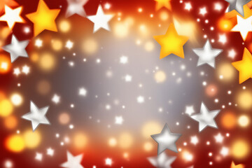 Wallpaper bunter Bokeh Sterne Hintergrund abstrakte Formen  weiß grau gelb rot grün lila orange