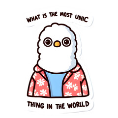"What is the most unic thing in this world" sticker