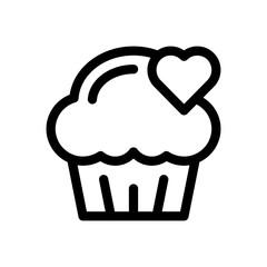 cupcake line icon