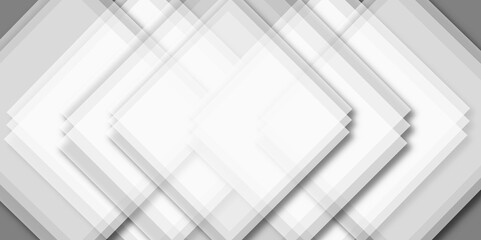 White grey silver box rectangle abstract background geometric design. banner background, gradation white and gray, futureistic, 3d tecnology , vector illustration. 