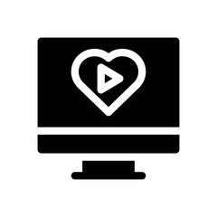 wedding video glyph icon