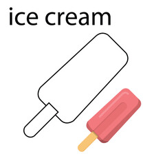 ice cream isolated on white