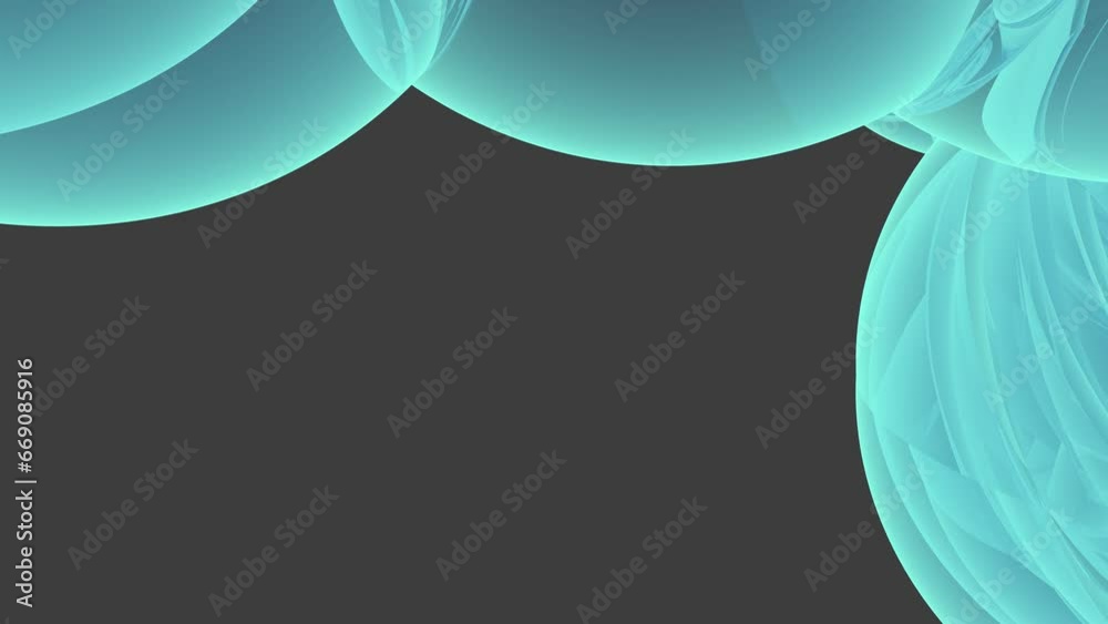 Poster a short intro background made of floating bubbles. rendering animation.