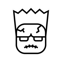 Icon Frankenstein, Halloween icon, Spooky, Scary, Horor, Simple and Minimalist icon