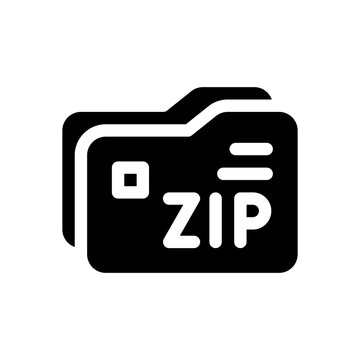 zip file glyph icon