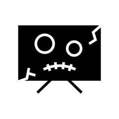 icon zombie tv halloween, Halloween icon, Spooky, Scary, Horor, Simple and Minimalist icon