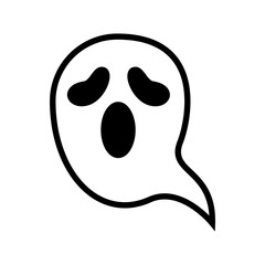 icon ghost boo halloween, Halloween icon, Spooky, Scary, Horor, Simple and Minimalist icon