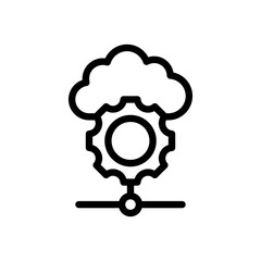 cloud computing line icon