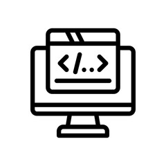 computer line icon