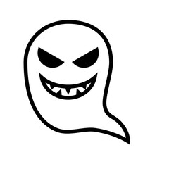 Fototapeta premium icon ghost boo halloween, Halloween icon, Spooky, Scary, Horor, Simple and Minimalist icon