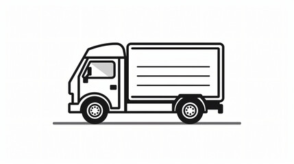 Line icon truck