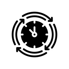 time glyph icon