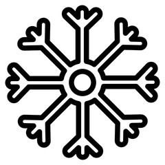 snowflake line icon 