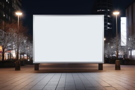 Billboard layout in the night city