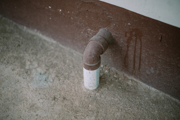 a water pipe that supplies water to the house's toilet