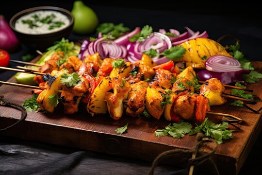 Chicken kebab North Indian cuisine