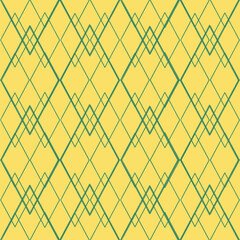 Green zigzag line on yellow background 