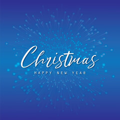 Merry Christmas and happy new year banner background with Xmas festive decoration
