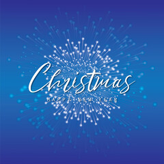Merry Christmas and happy new year banner background with Xmas festive decoration