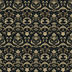 Floral old retro vintage ornament wallpaper seamless texture