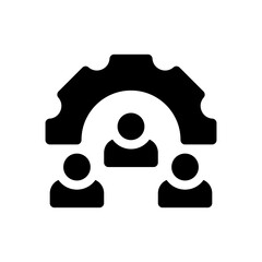 team management glyph icon