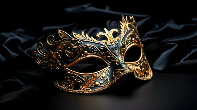 Carnival mask isolated on black.