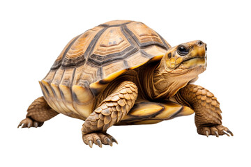 Obraz premium full body turtle isolated on a transparent background, isolated close up box turtle. Generative AI