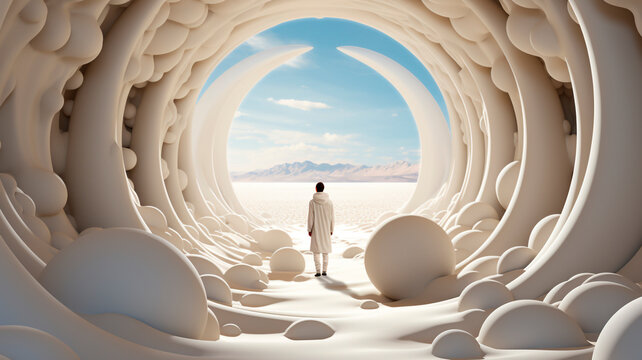 It's the dream of the infinity sleek world full whiteand emptiness nothing. Generative AI