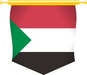 Sudan Flag Abstract Shape