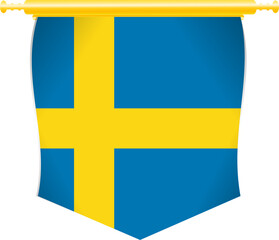 Sweden Flag Abstract Shape