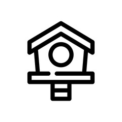bird house line icon