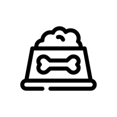 dog food line icon