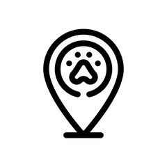 dog leash line icon