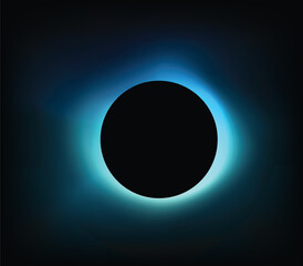 Round gradient vector background. Circle light banner with gradient