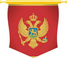 Montenegro Flag Abstract Shape