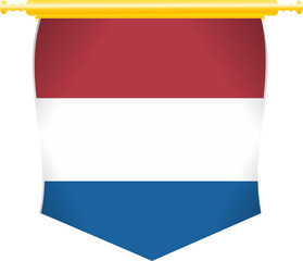 Netherlands Flag Abstract Shape