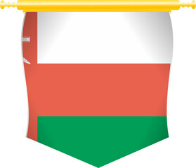 Oman Flag Abstract Shape