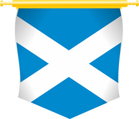 Scotland Flag Abstract Shape