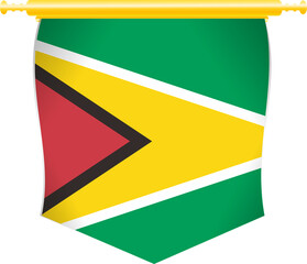 Guyana Flag Abstract Shape